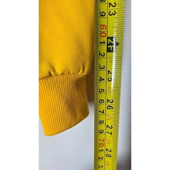 Mens Hoodie Time Is Money Graphic Shein Long Sleeve Pullover Style Yellow Large - Picture 6 of 11